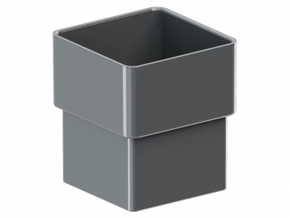 Odvodnenie – GuttaKROP spojka zvodovej rúry 98 x 80,2 x 76,2 mm antracit