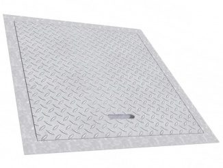 Odvodnenie – Steelsafe Zinc ocelový hranatý poklop 454 x 354 mm stříbrná