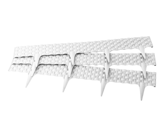 Palisádok – Palisáda Rattanpalisade bílá 240 cm 20 cm | 3 ks