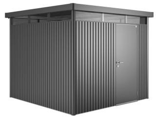 Plechové – Highline H3, tmavě šedá metalíza s jednokřídlými dveřmi