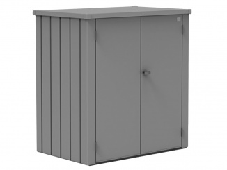 Plechové – Skříňka na terasu ROMEO M 132 x 57 x 140, šedý křemen metalíza