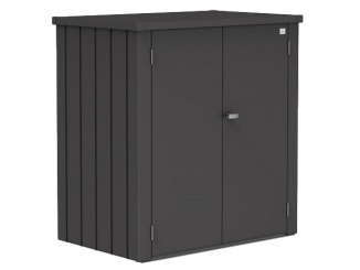 Plechové – Skříňka na terasu ROMEO M 132 x 57 x 140, tmavě šedá metalíza