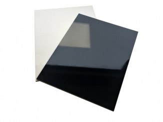 Plné desky Exolon – Exolon Bond biela / čierna, 3 mm, 3050 x 2000 mm, dig. potisk / matná, 0,3 mm