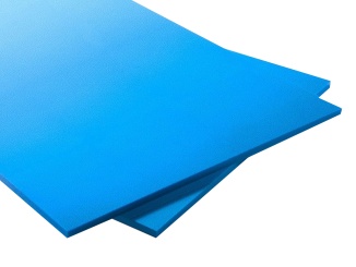 Plné desky – Röchling PP-C karibská modrá dezénová 1500 mm x 4000 mm, 8 mm
