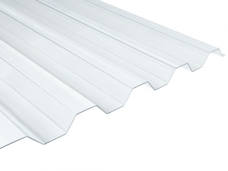 Polykarbonát – Trapézový polykarbonát hladký Palram 6000 mm x 1260 mm, čirá, 0,8 mm