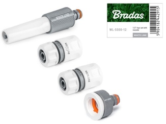 Polykarbonátové – Bradas Postřikovací 4 dílný komplet WHITE LINE pro hadici 1/2