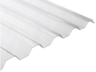 Polykarbonátové trapézové desky Gutta – Gutta gliss Makro trapéz 6000 mm x 1045 mm, číra