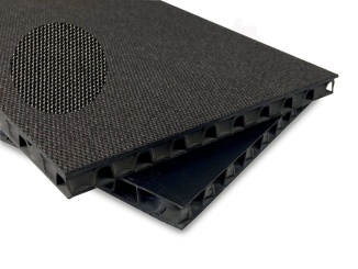 Polypropylén (PP) – Con-pearl PP bublinkový černý 11,1 mm s textilií 1850 x 3400 mm