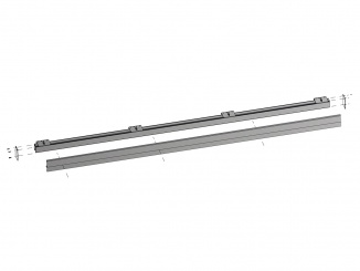 Posuvné systémy – Ermetika Bin Air do zdi , MATNÁ, STŘÍBRNÁ, 2100mm