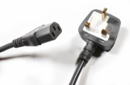 Příslušenství k vysoušečům Napájecí kabel - UK vidlice BS1363 (Type G) / konektor IEC C13  - šedý