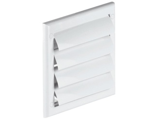 Příslušenství – Mřížka větrací s lamelou průměr 100 mm, 190 mm x 190 mm, bílá
