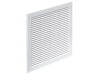 Příslušenství – Mřížka větrací se síťovinou Mřížka větrací se síťovinou, 300 mm x 300 mm, plastová, bílá