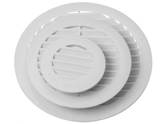 Příslušenství – Ventilačná mriežka okrúhla biela, priem. 140 mm