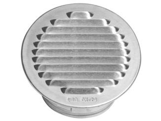 Příslušenství – Ventilačná mriežka okrúhla hliníková strieborná 140 mm 162 mm