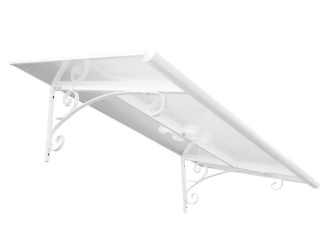 Pult előtetők – Vchodová stříška Savespot Vintage bílá / čirá, 160 x 90 cm