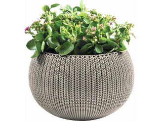 Rattan – Keter Květináč COZY M závěsný Dune