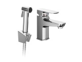 Ravak BM 011.01CR Umývadlová batéria 144 mm s bidetovou sprškou a držiakom na stenu, bez odtokovej armatúry, chróm
