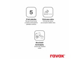 Ravak CPS 90, biela matná+transparent