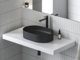 Ravak CR II 015.20BL Umyvadlová stojánková baterie 300 mm bez výpusti, černá