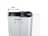 Ravak CSDL2 90, lesk+transparent