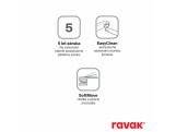 Ravak EL 022.10WV Vanová nástěnná baterie bez sprchového setu, White Velvet