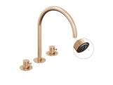 Ravak ES 018.60RGB Umyvadlová stojánková 3-otvorová baterie 270 mm bez výpusti, Rose Gold Brushed