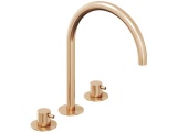 Ravak ES 018.60RGB Umyvadlová stojánková 3-otvorová baterie 270 mm bez výpusti, Rose Gold Brushed