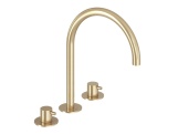 Ravak ES 018.60RGB Umyvadlová stojánková 3-otvorová baterie 270 mm bez výpusti, Rose Gold Brushed