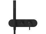 Ravak ES 065.20BLM.O2.RB07D.+S Podomietková batéria 2-cestná pre R-box, so sprchovým setom, Black Matt