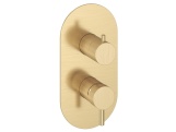 Ravak ES 068.60GLB.O3.RB07F Podomítková baterie 3-cestná bez tělesa, Gold Brushed