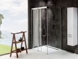 Ravak MSDPS 100x80 L, biela+transparent