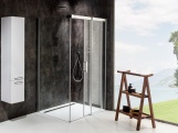 Ravak MSDPS 100x80 L, biela+transparent