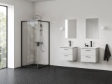Ravak NBLRV2 90x90, čierna+transparent