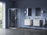 Ravak NBLRV2 90x90, čierna+transparent