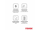 Ravak NSKK3 80x80, lesk+transparent