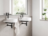 Ravak PU 015.20BL Umývadlová batéria 322 mm bez odtokovej armatúry, čierna