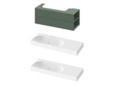 Ravak SD Lite 120 L skrinka pod umývadlo Grey Green