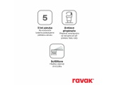 Ravak SG 080.20BLM.RB07A Vanová baterie do podlahy bez tělesa, se sprchovým setem, černá matná