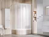 Ravak SKCP4 90x90, Sabina bílá+pearl