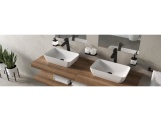 Ravak TD F 015.20BL Umyvadlová stojánková baterie 334 mm bez výpusti, černá