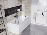 Ravak TD F 022.20BL Vanová nástěnná baterie bez sprchového setu, černá