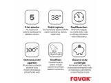 Ravak TE 093.01CR Sprchový sloup s termostatickou baterií, posuvný, se sprchovým setem, chrom