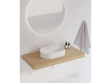 Ravak Umyvadlo Ceramic Slim Shelf O 55, s otvorem pro baterii, s přepadem, bílá