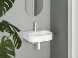 Ravak Umyvadlo Ceramic Slim Wall O 55 N, s otvorem pro baterii, s přepadem, bílá matná