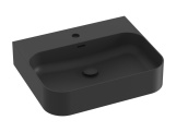 Ravak Umyvadlo Ceramic Slim Wall R 55 N, s otvorem pro baterii, s přepadem, antracit