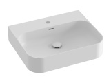 Ravak Umyvadlo Ceramic Slim Wall R 55 N, s otvorem pro baterii, s přepadem, antracit