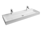Ravak Umyvadlo Natural Duo 120, s otvory pro baterie, bez přepadu