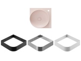 Ravak Umyvadlo Yard 45 C, s otvorem pro baterii, bez přepadu, Alabaster Pink
