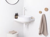 Ravak Umyvadlo Yard 45 C, s otvorem pro baterii, bez přepadu, černá matná