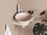 Ravak Umyvadlo Yard 45 C, s otvorem pro baterii, bez přepadu, černá matná